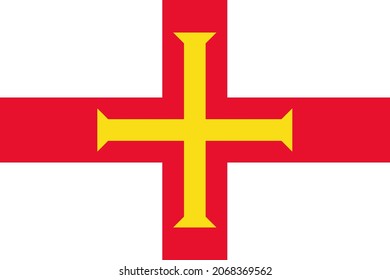 Guernsey Flag, Vector Image Format.