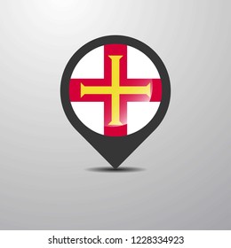 Guernsey Map Pin
