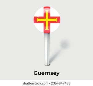 Ilustración del icono del marcador de la bandera nacional de Guernsey