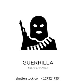 guerrilla icon vector on white background, guerrilla trendy filled icons from Army and war collection, guerrilla simple element illustration