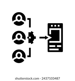 guerrilla testing ux ui design glyph icon vector. guerrilla testing ux ui design sign. ilustración de símbolo aislado