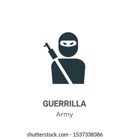 Guerrilla vector icon on white background. Flat vector guerrilla icon symbol sign from modern army collection for mobile concept and web apps design.