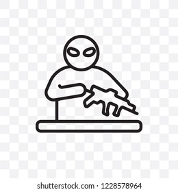 guerrilla vector linear icon isolated on transparent background, guerrilla transparency concept can be used for web and mobile