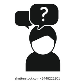 Guess cognition icon simple vector. Brainstorm genius. Problem plan optimistic