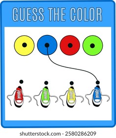 Guess the color of the shoes to train children's intelligence in choosing the right color