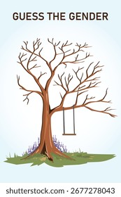 Adivinar el género con la Ilustración vectorial de la impresión del pulgar