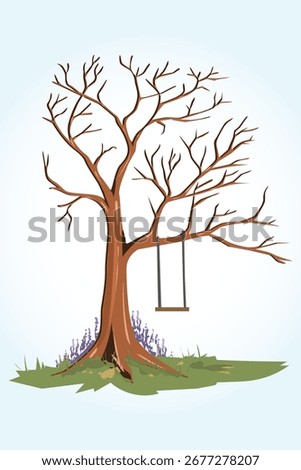 Guess the gender  tree print vector illustration