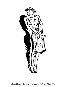 Guess How Old Her Dress Is - Coy Retro Gal