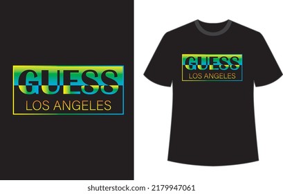 Guess Los Angeles T Shirt Design Stock Vector (Royalty Free) 2179947061 ...