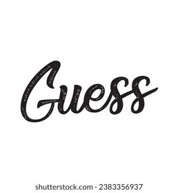 guess text on white background.