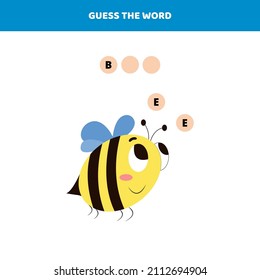 Guess the word. Educational game for kids.