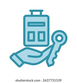Guest Access dual tone blue color, mini illustration icon. use for modern concept, print, UI, UX kit, web and app development. Vector related to account management, ecommerce, banking and finance.