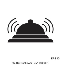 guest bell flat icon vector