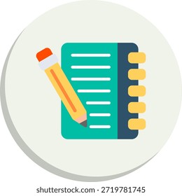 Guest Book Flat Circle Style Icon