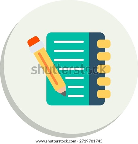 Guest Book Flat Circle Style Icon