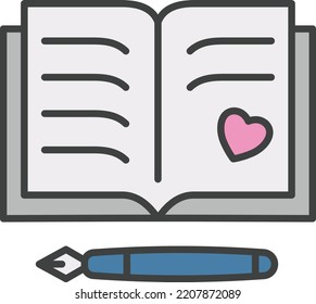 Guest book icon, logo or symbol