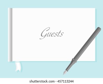 Guest Book with Pen