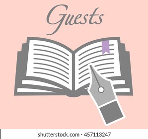 Guest Book with Pen