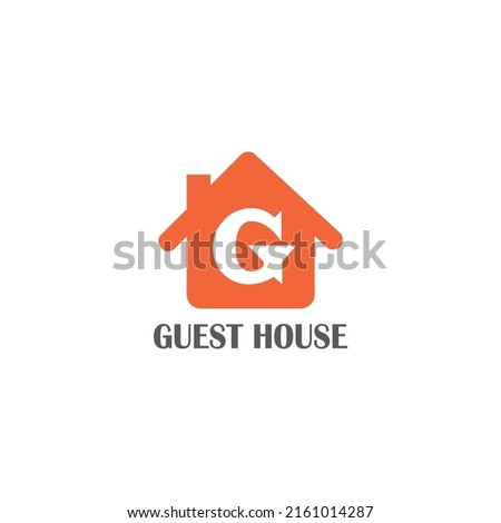 Guest House logo design simple templates