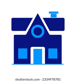 Guest House. School. Community Hall. Home icon with letter t. building. Villa