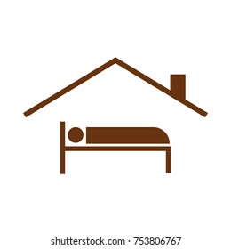 Guest House Symbol Simple Vector Graphic Illustration Image