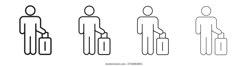 Guest icon concept. Thin line symbol. Simple outline style vector