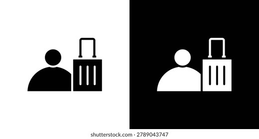 Guest icon. simple glyph icon. Vector solid isolated black illustration.