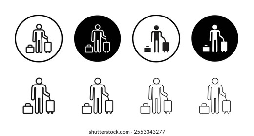 Guest icon Thin line vector illustration set