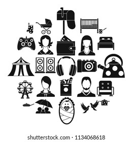 Guest icons set. Simple set of 25 guest vector icons for web isolated on white background