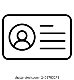 Guest Information Icon line vector illustration