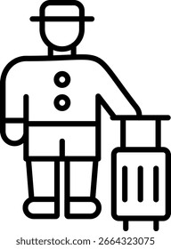 Guest Line vector Icon Design