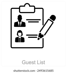 Guest List and entry icon concept