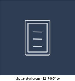 Guest list icon. Guest list linear design concept from Christmas collection. Simple element vector illustration on dark blue background.