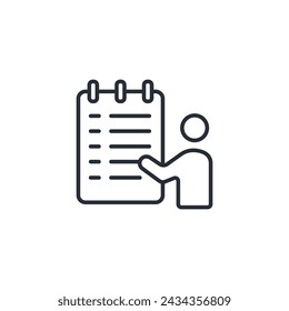 guest list icon. vector.Editable stroke.linear style sign for use web design,logo.Symbol illustration.