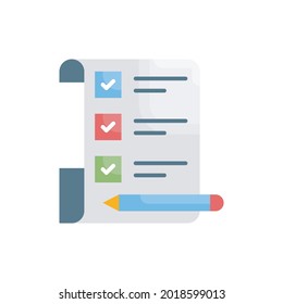 Guest List vector flat icon style illustration. EPS 10 File