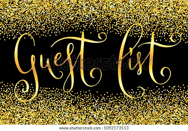 guest-list-words-hand-written-wedding-stock-vector-royalty-free