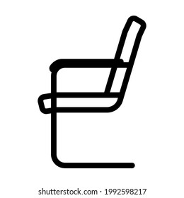 Guest Office Chair Icon. Bold outline design with editable stroke width. Vector Illustration.