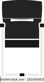 Guest Office Chair Icon. Flat Color Design. Vector Illustration.