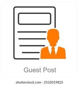 Guest Post and article icon concept