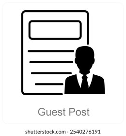 Guest Post and article icon concept