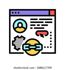 guest post service color icon vector. guest post service sign. isolated symbol illustration