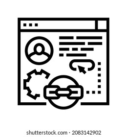 guest post service line icon vector. guest post service sign. isolated contour symbol black illustration