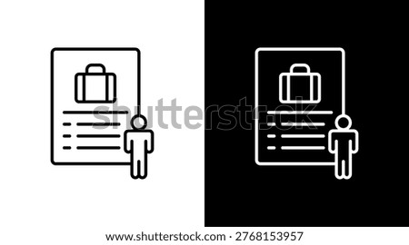 Guest Profile Outline White Icon Set Design
