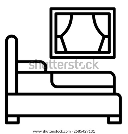 Guest Room icon line vector illustration