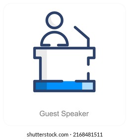 Guest Speaker And Speak Icon Concept