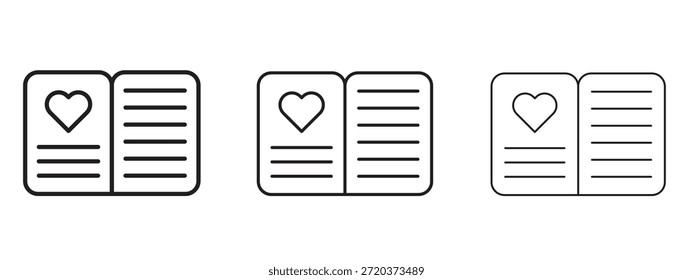 Guests book icon. Hand drawn minimalism style vector illustration