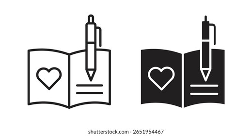 Ícone do livro de convidados. conjunto de símbolos vetoriais modernos