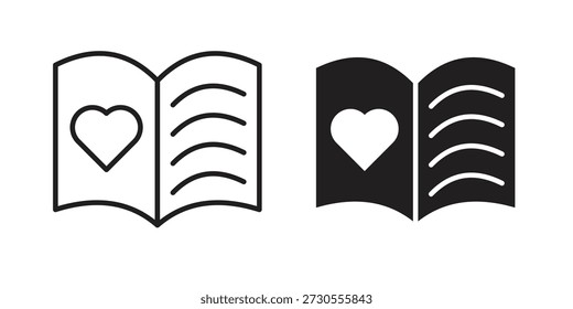 Guests book icon set. minimal logotype web element pack.
