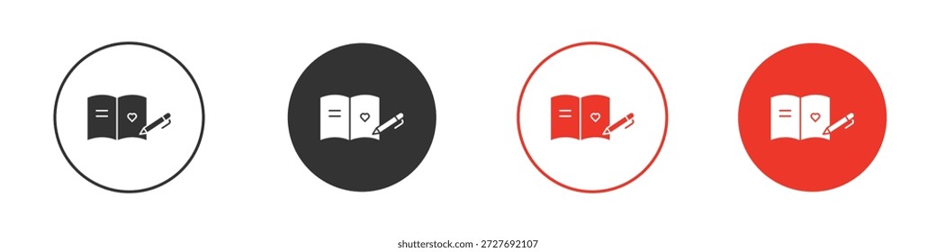 Guests book icon symbol. Simple, flat design for web or mobile app. Minimal Vector illustration logotype.