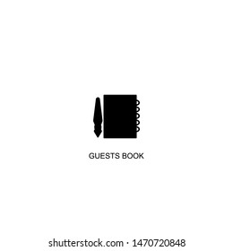 guests book icon vector black design